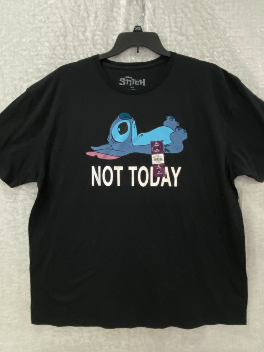 Disney's Lilo & Stitch Not Today Stitch Graphic T-Shirt Men's 2X Black
